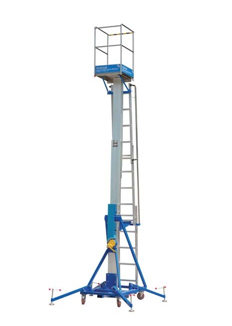 租賃及買賣KUDO手搖移動升降工作梯3. 2米-手動升降台-單人小型手攪式升降台-高空作業工作平台-高空升降臺車-Manual-Lift-Access-Platform